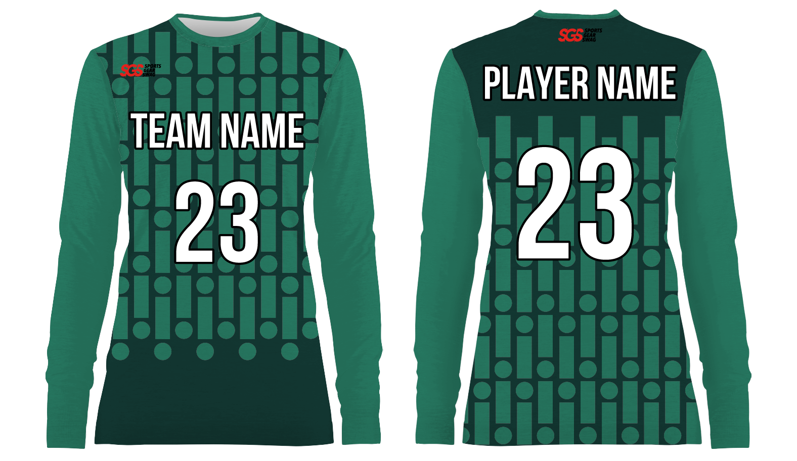 Custom digital shapes adult youth unisex long sleeves soccer jerseys - Jersey