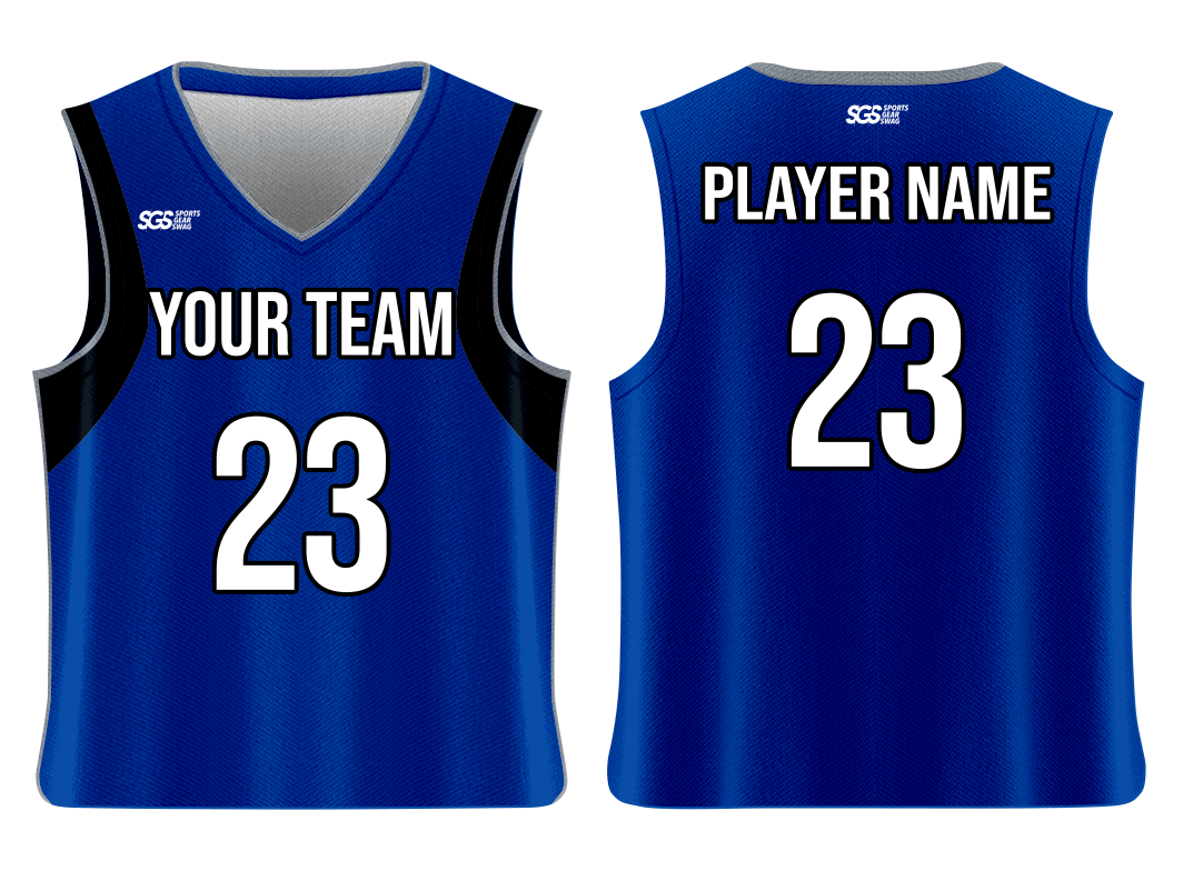 Custom authentic blue adult youth unisex basketball jersey - Jersey