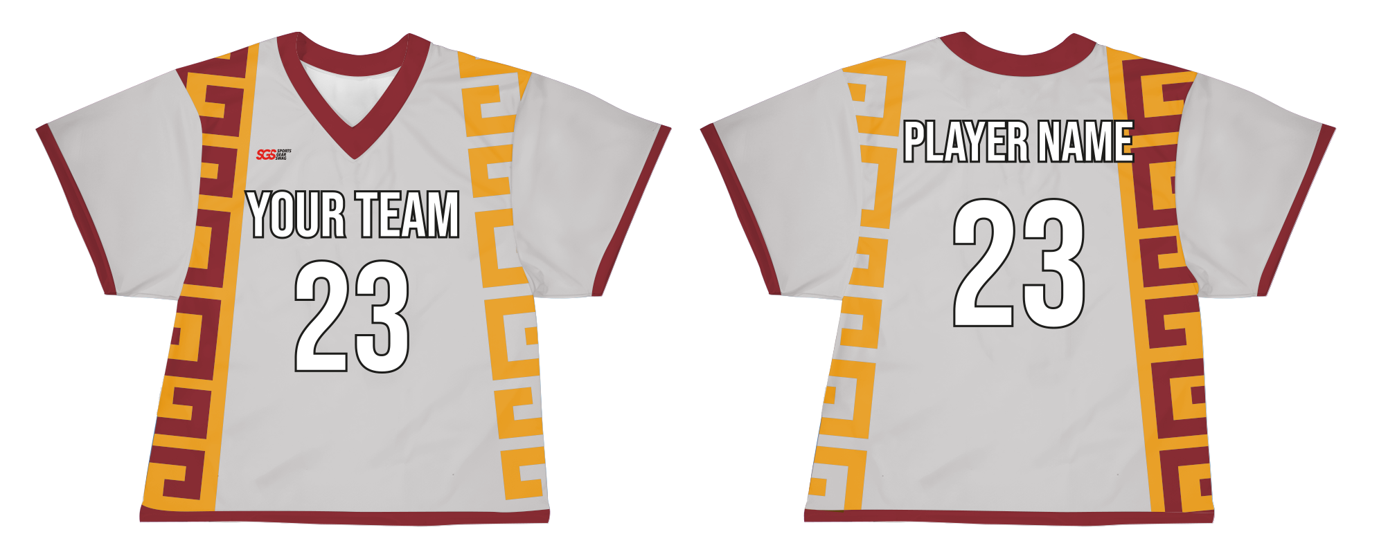 Custom sides shapes lines adult youth unisex lacrosse jerseys - reversible uniform - Jersey