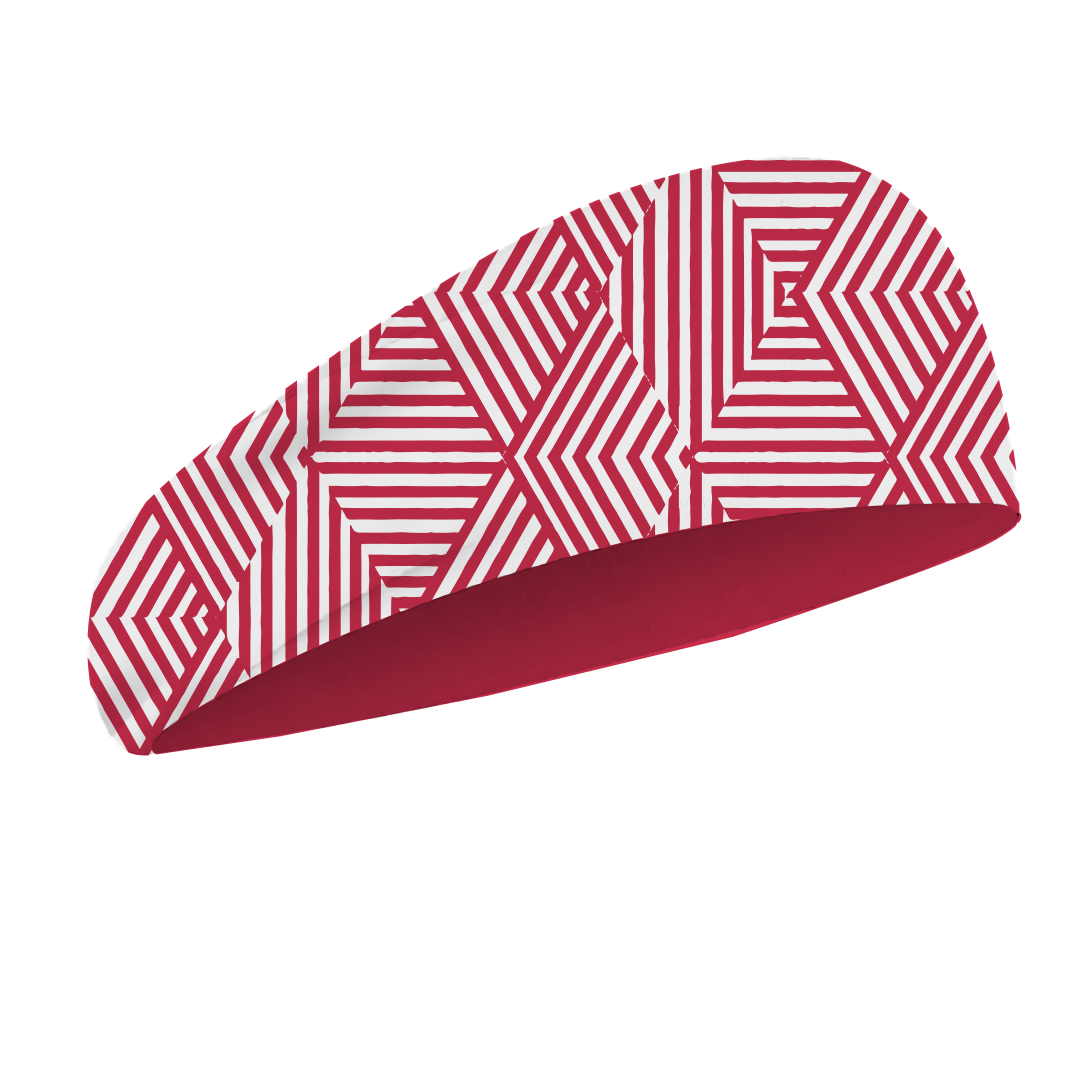 Custom white red yoga headband - Yoga-headband