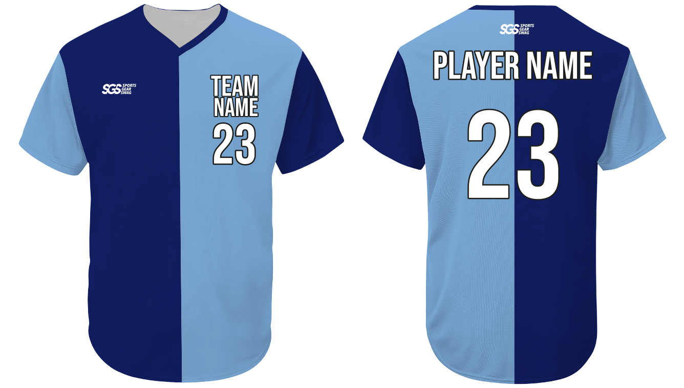 Custom  two color solids adult youth unisex no buttons baseball jersey - Jersey