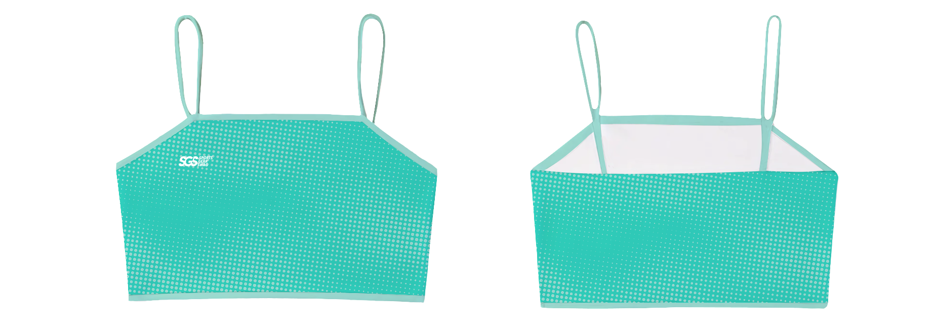 Custom two-piece sporty bathing top sassy aqua - Swimming-tops