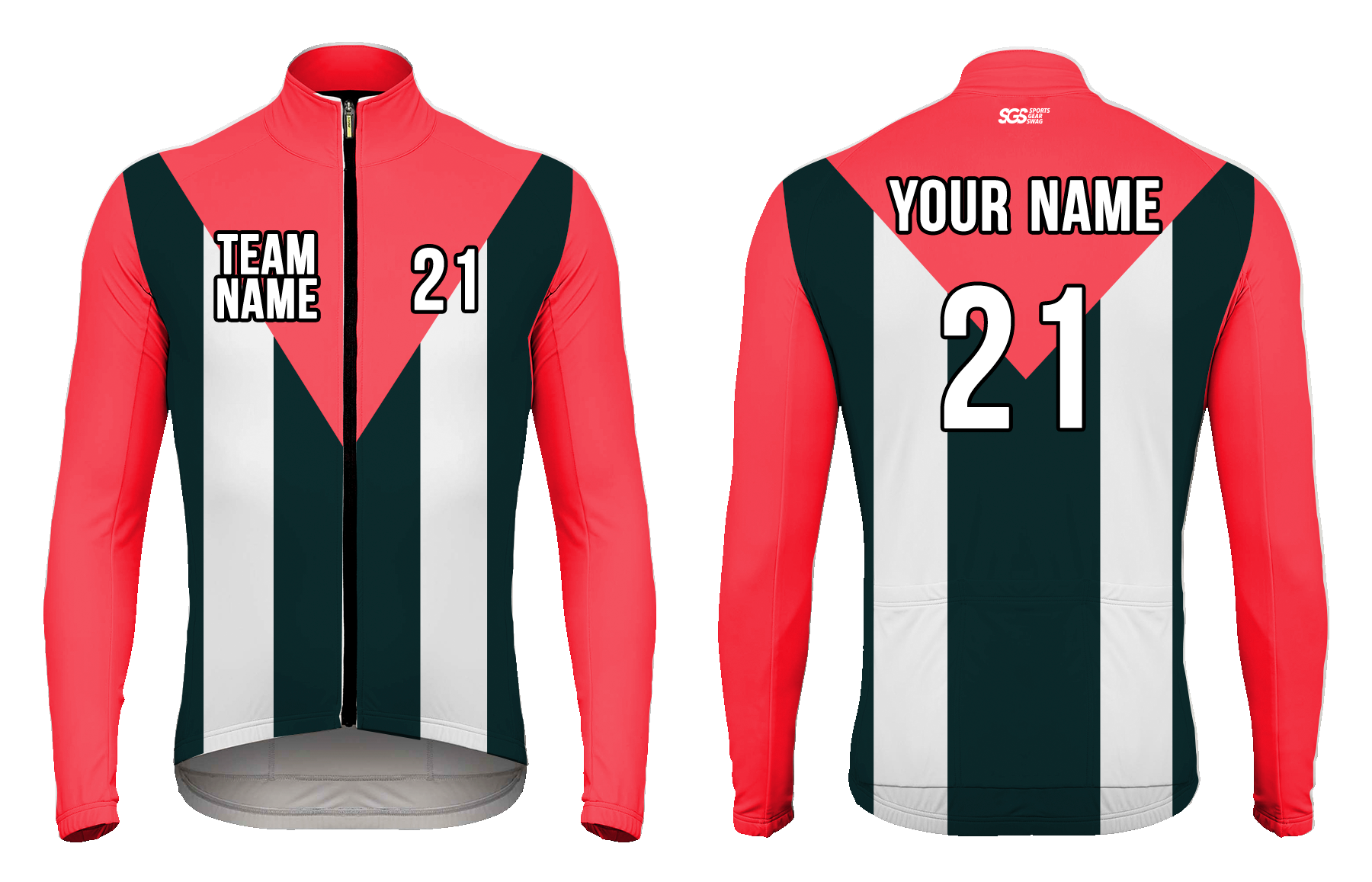 Custom prime design adult youth unisex cycling long sleeve - Jersey