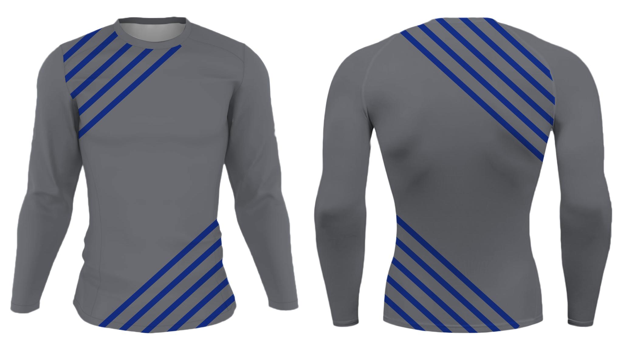 Custom diagonal lines adult youth unisex long sleeve compression shirts - Compression-shirts