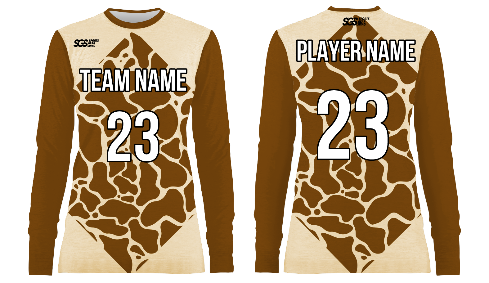 Custom animal footprint adult youth unisex long sleeves soccer jerseys - Jersey