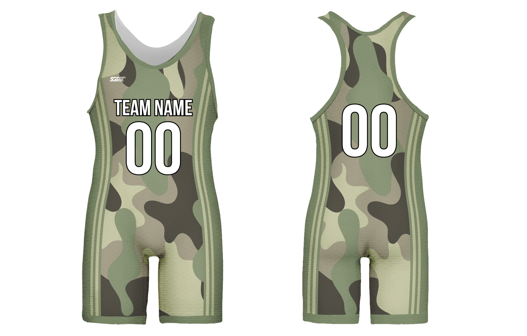Custom adult youth unisex powerlifting suits urban camo - Powerlifting-singlets