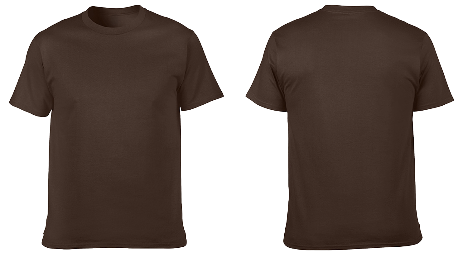 Custom cotton short sleeve shirts adult youth unisex coffee brown - Cotton-shirt