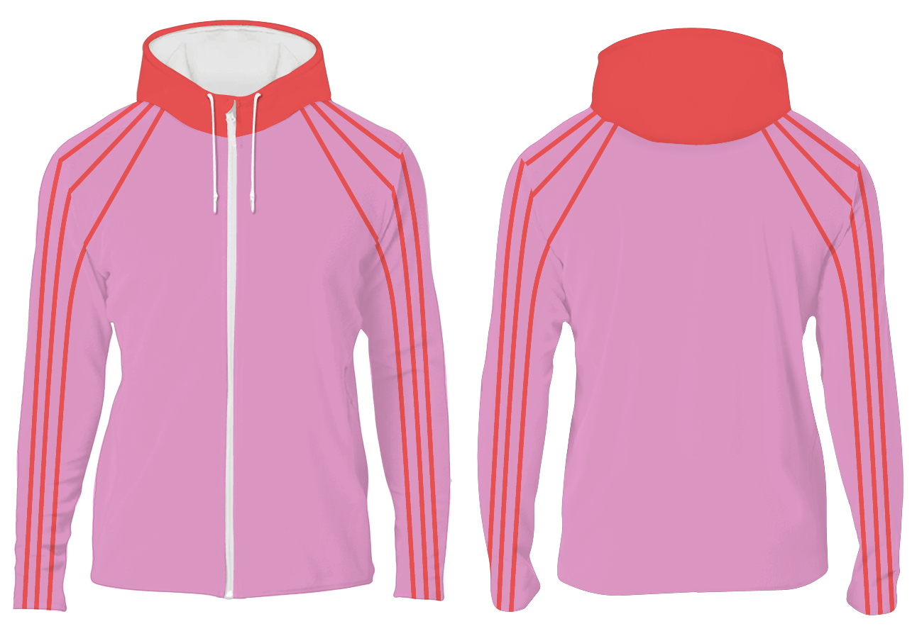 Custom pinstripe full-zip adult youth unisex hooded jacket - Jacket