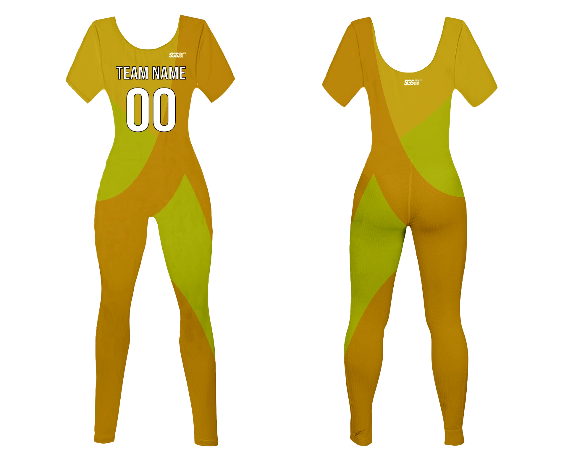 Custom women short sleeve dance bodysuit lush harmony - Dance-bodysuits