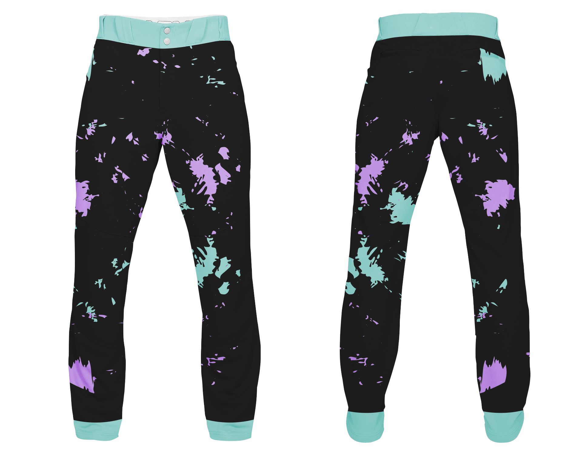 Custom brush stroke abstract adult youth unisex softball pants - Softball-pants