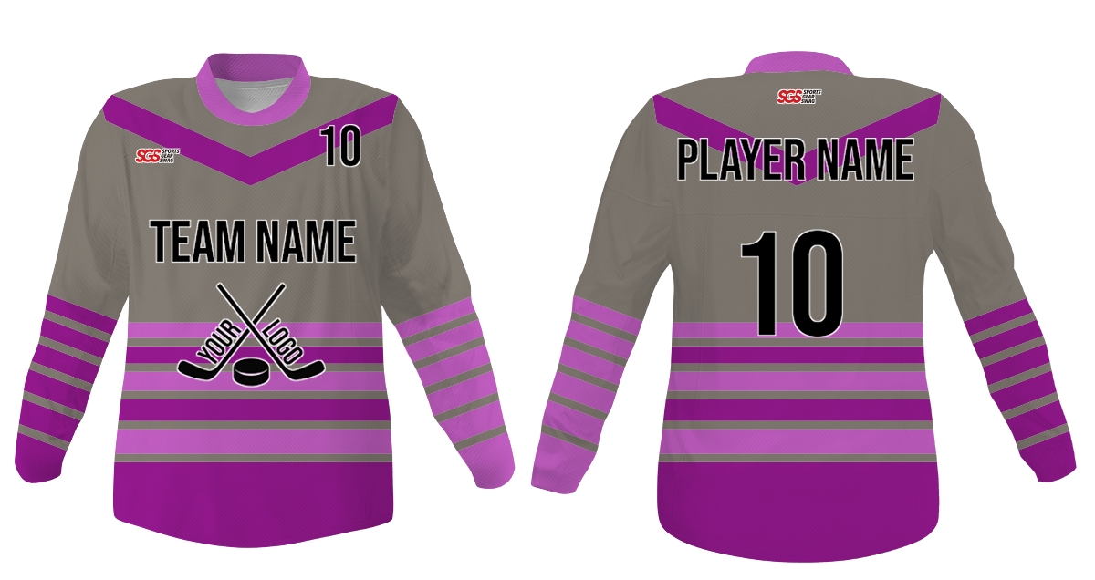Custom horizontal stripe youth unisex hockey jersey - Jersey