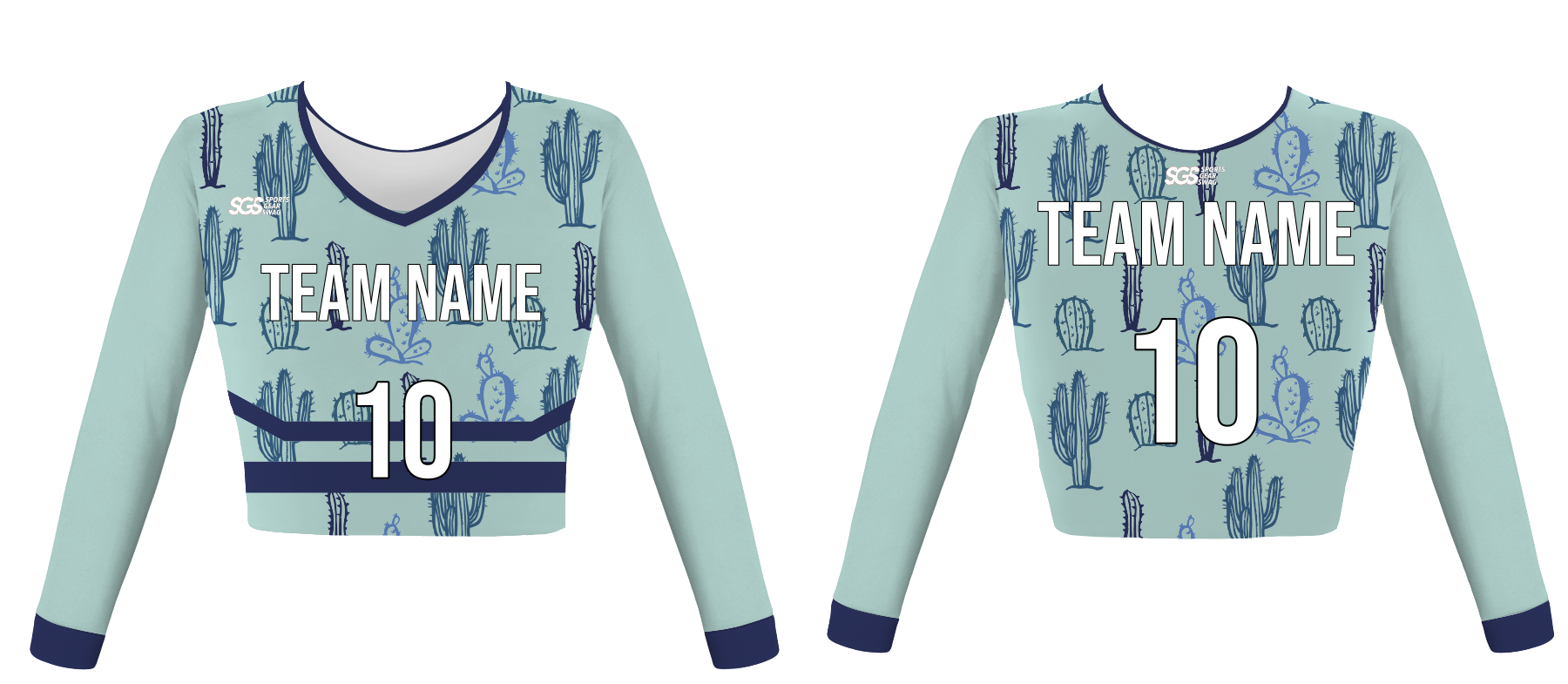 Custom classic nature adult youth unisex cheerleading long sleeve jersey - Jersey