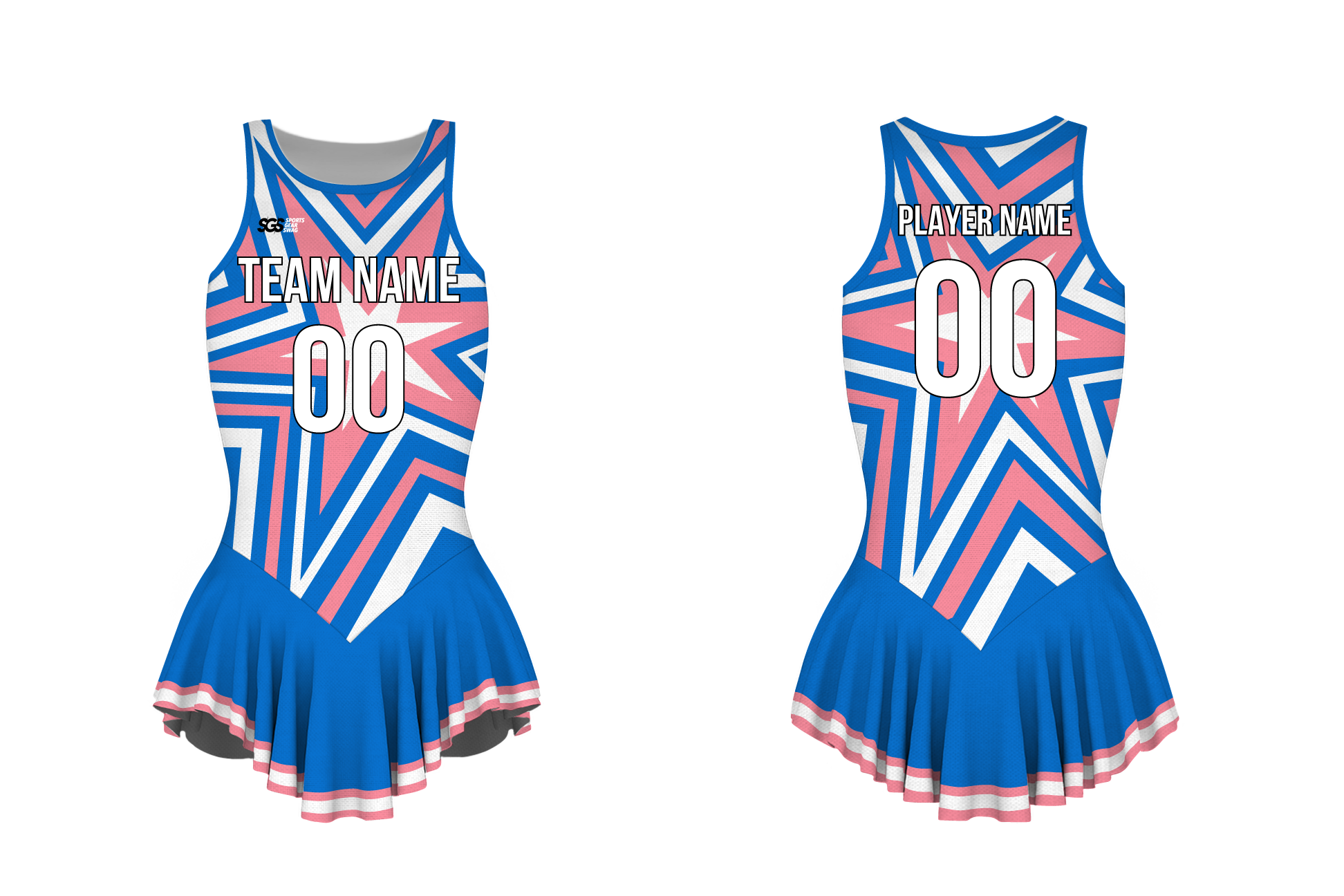 Custom figure skating sleeveless one piece uniform nebula spark adult youth pleated skirt - Figure-skating-one-piece-uniforms