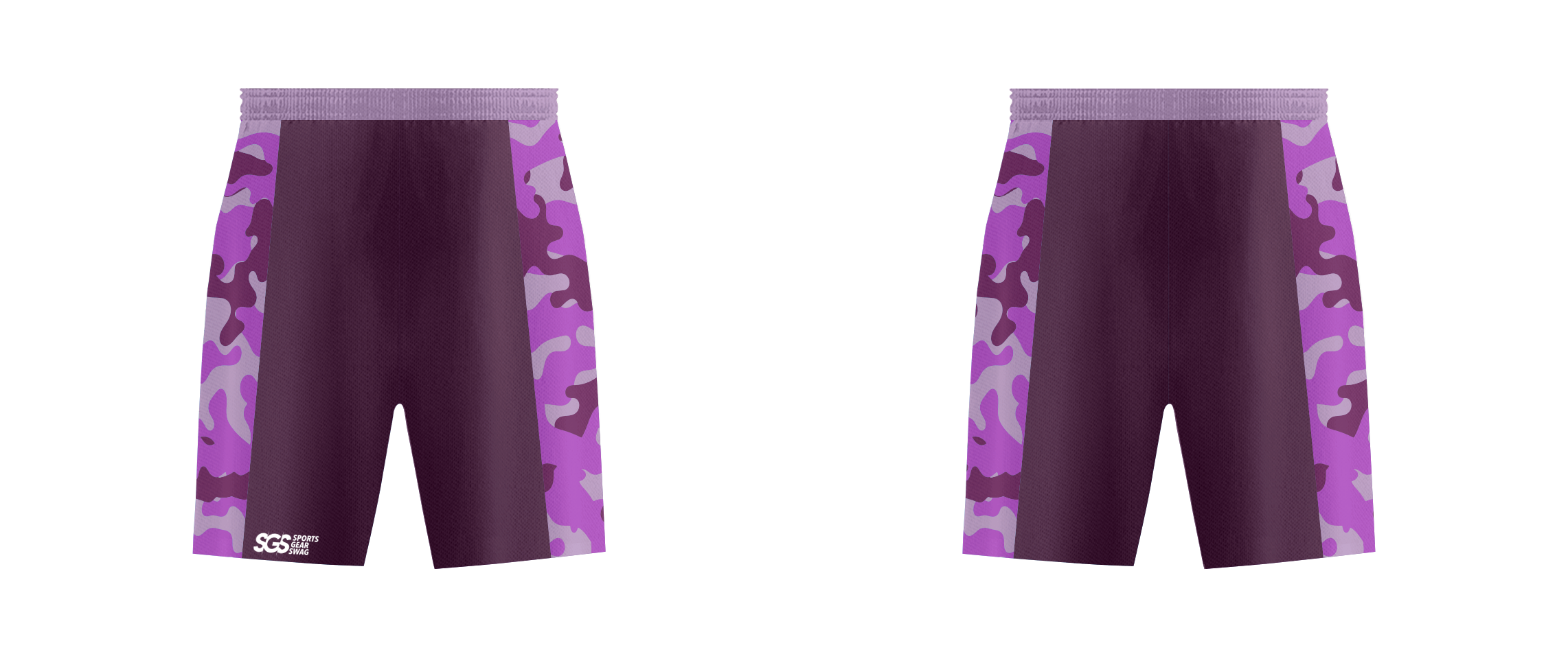 Custom curved side camo adult youth unisex cheerleading shorts - Cheerleading-shorts