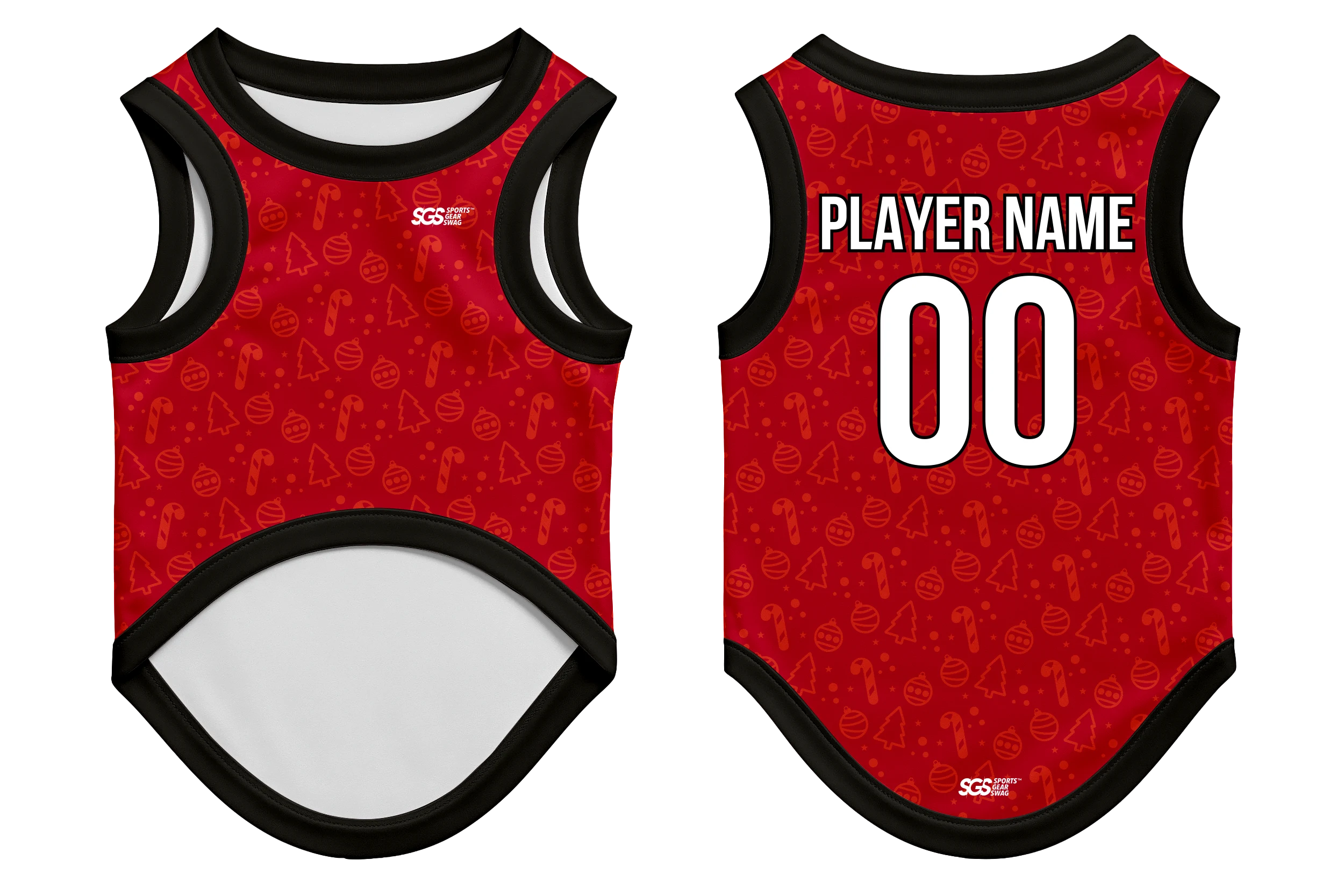 Custom pet holiday  basketball jersey festive red - Pets-basketball-jersey