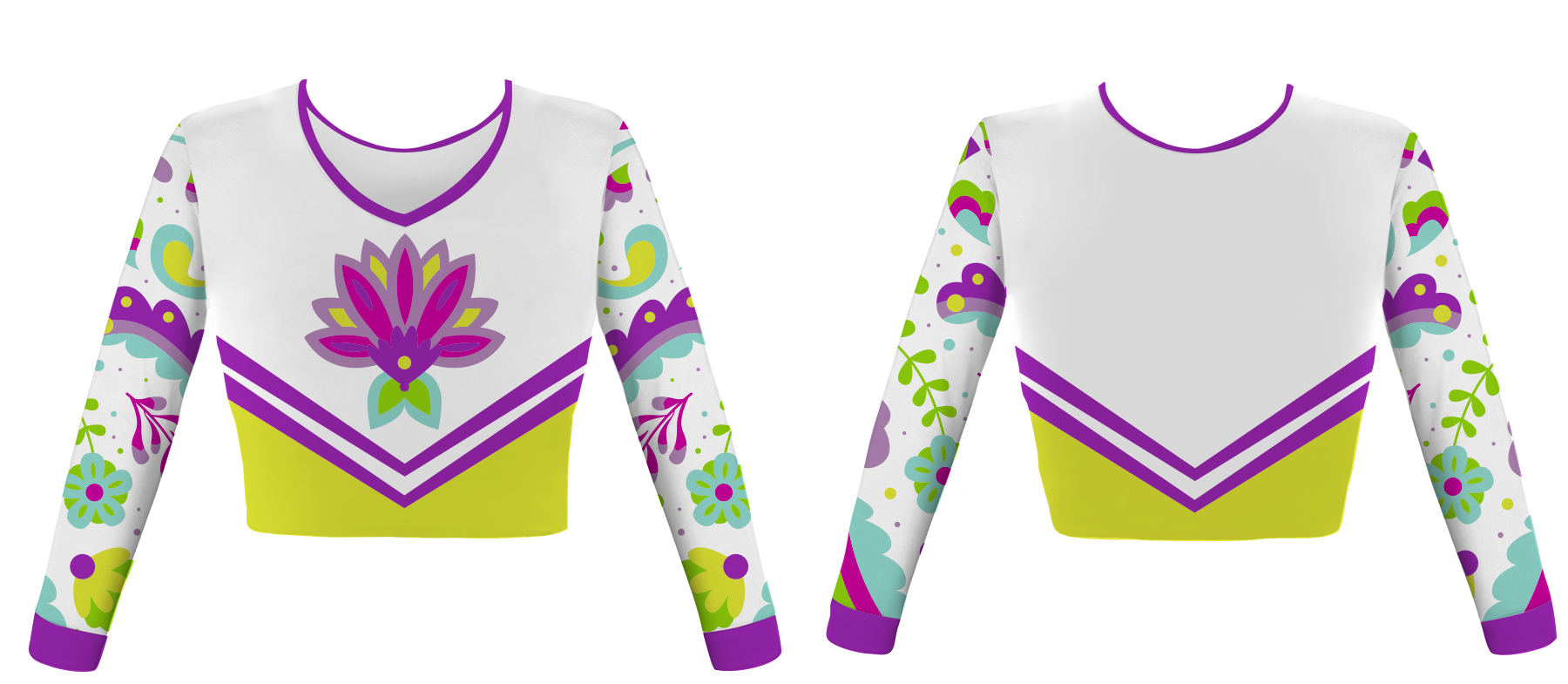Custom flower   nature adult youth unisex cheerleading long sleeve jersey - Jersey