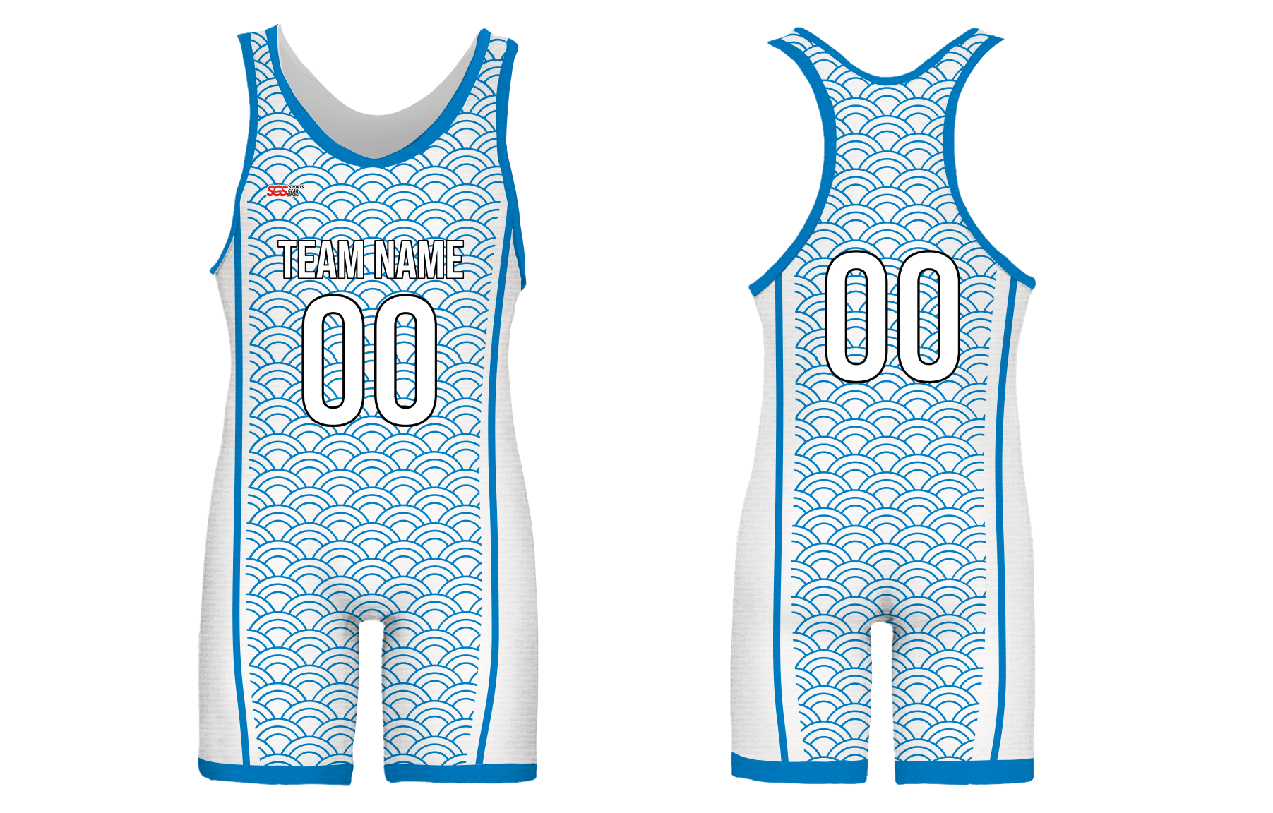 Custom adult youth unisex powerlifting suits white rainbow streak - Powerlifting-singlets