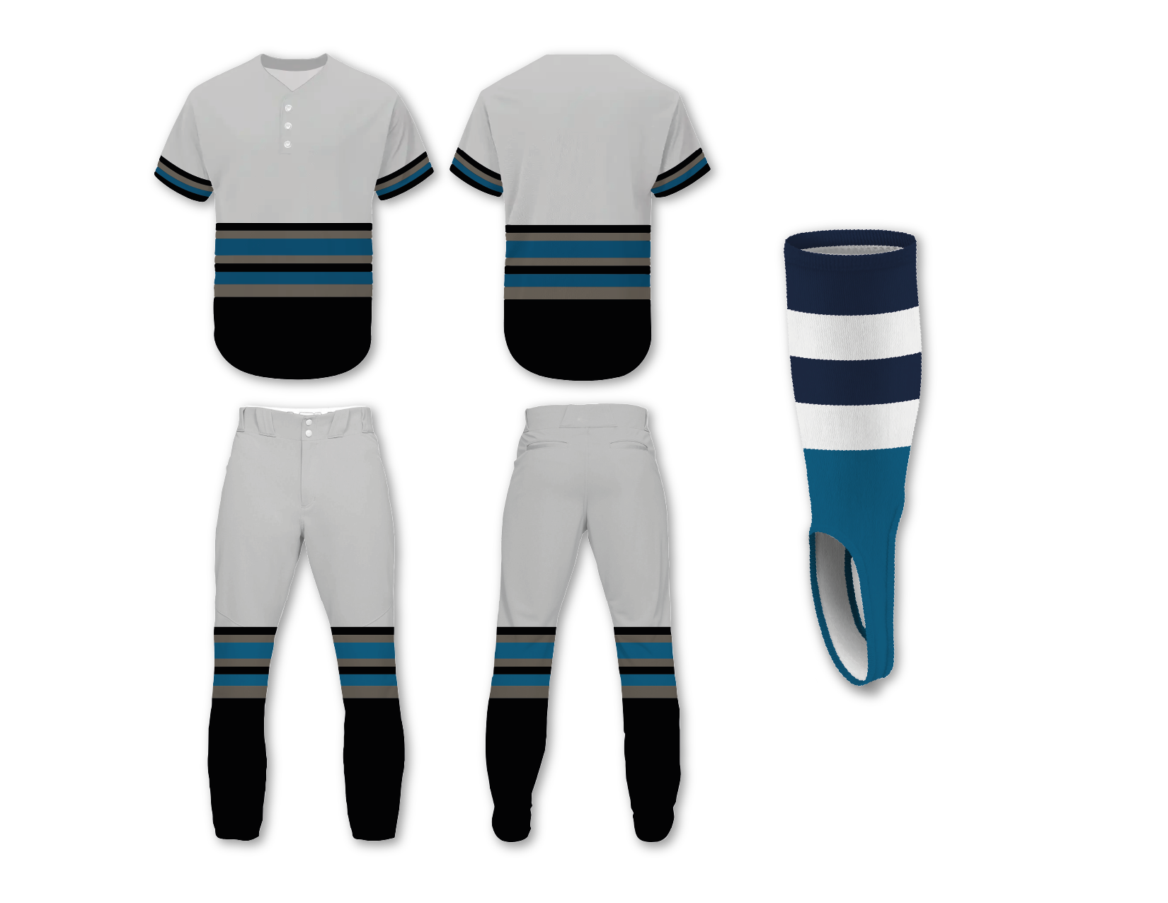 Custom lower horizontal lines adult youth unisex baseball jersey - Jersey