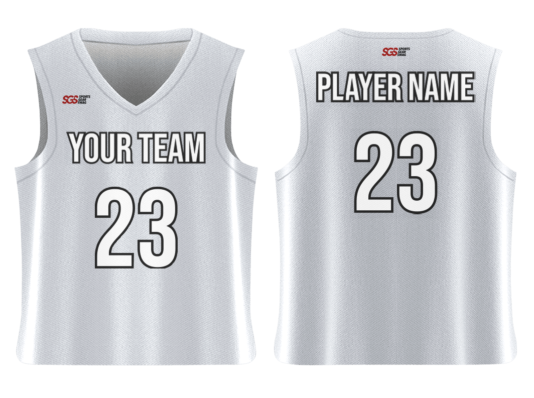 Custom white classic collection adult youth unisex basketball jersey - reversible uniform - Jersey