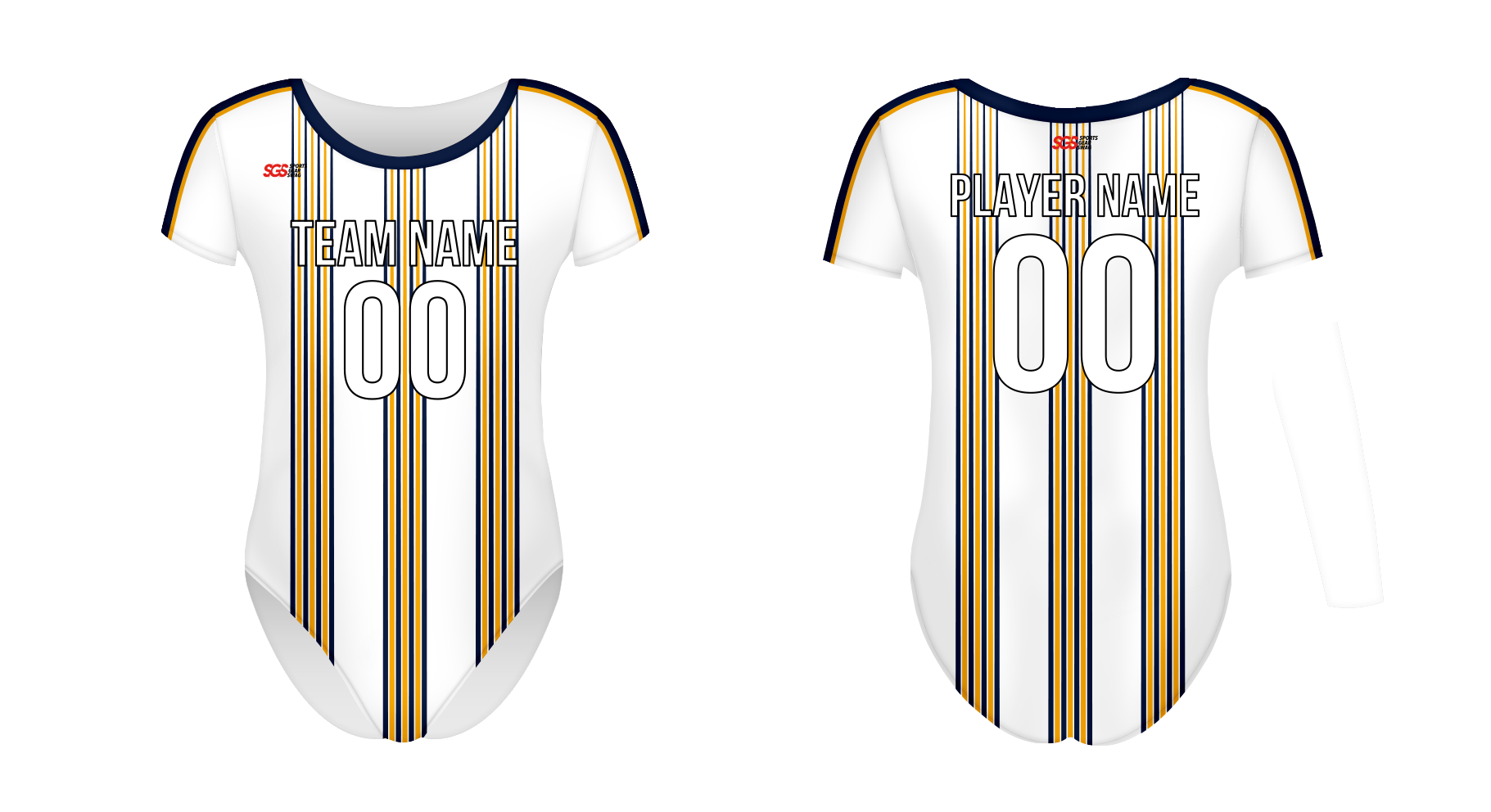 Custom women short sleeve one piece dance uniform striped radiance - Dance-jerseys