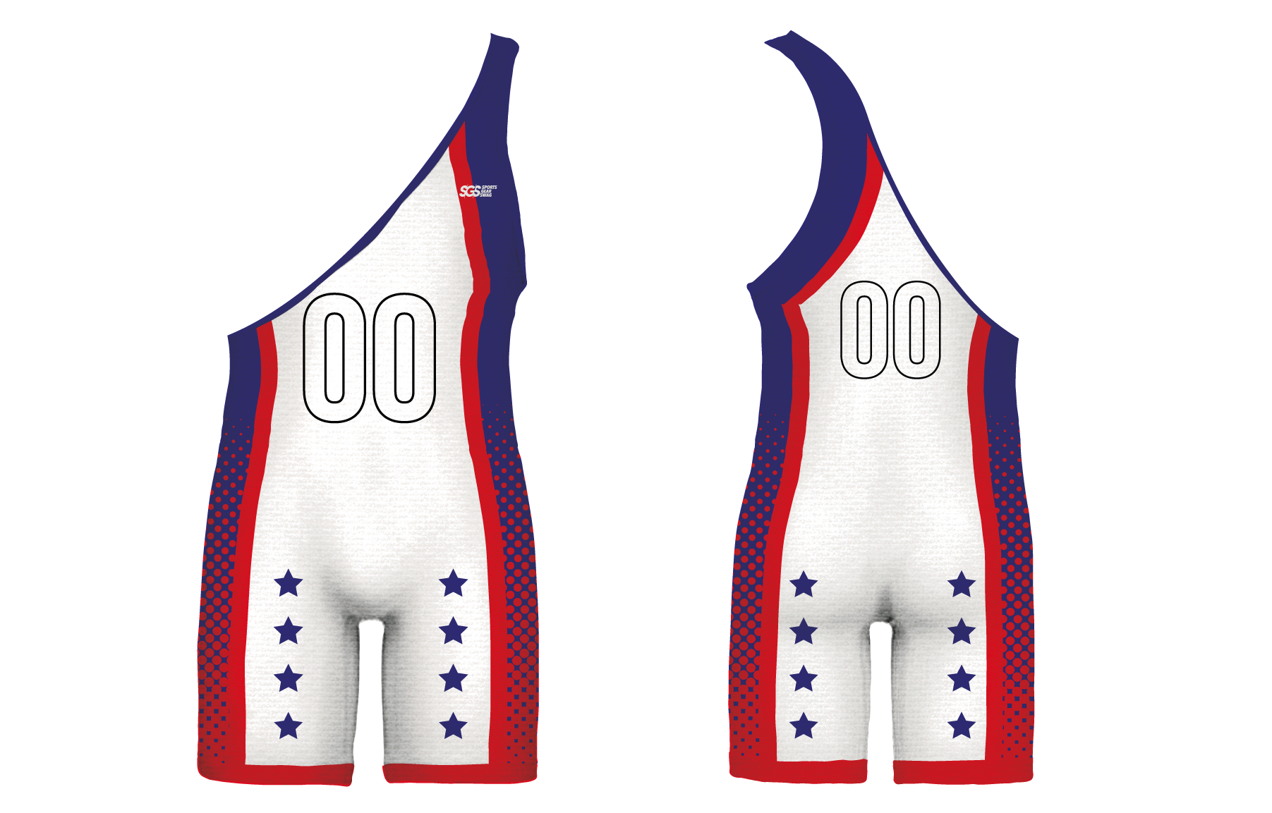 Custom single strap wrestling singlets adult youth unisex american warrior - Wrestling-singlets