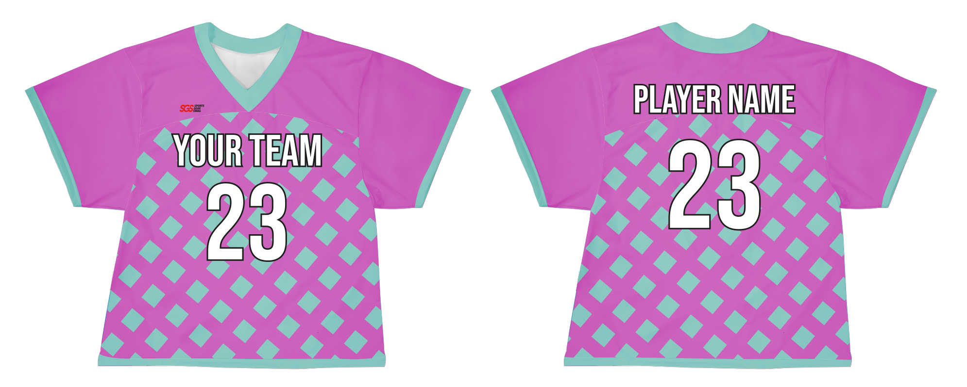 Custom small squares shapes adult youth unisex lacrosse jerseys - reversible uniform - Jersey