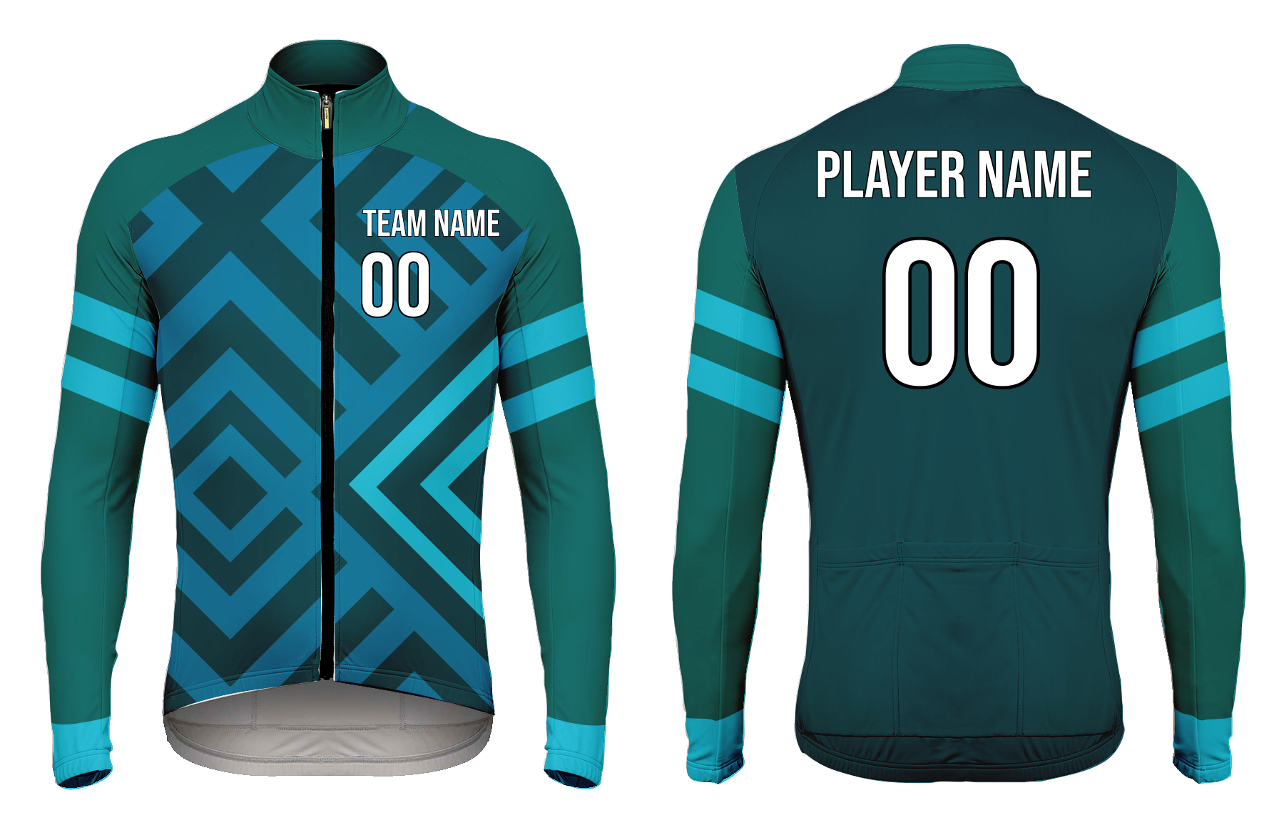 Custom unique adult youth unisex cycling long sleeve - Jersey