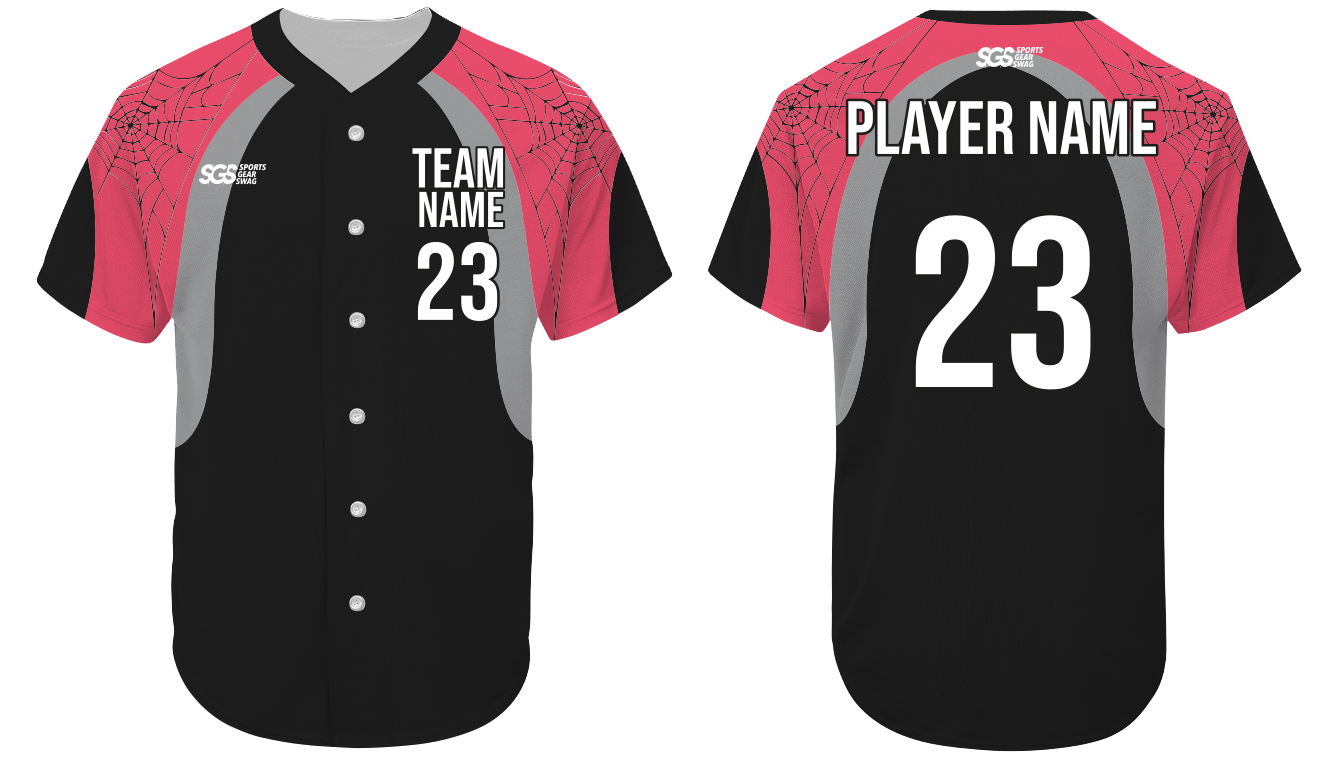 Custom spider web animal adult youth unisex baseball jersey - Jersey