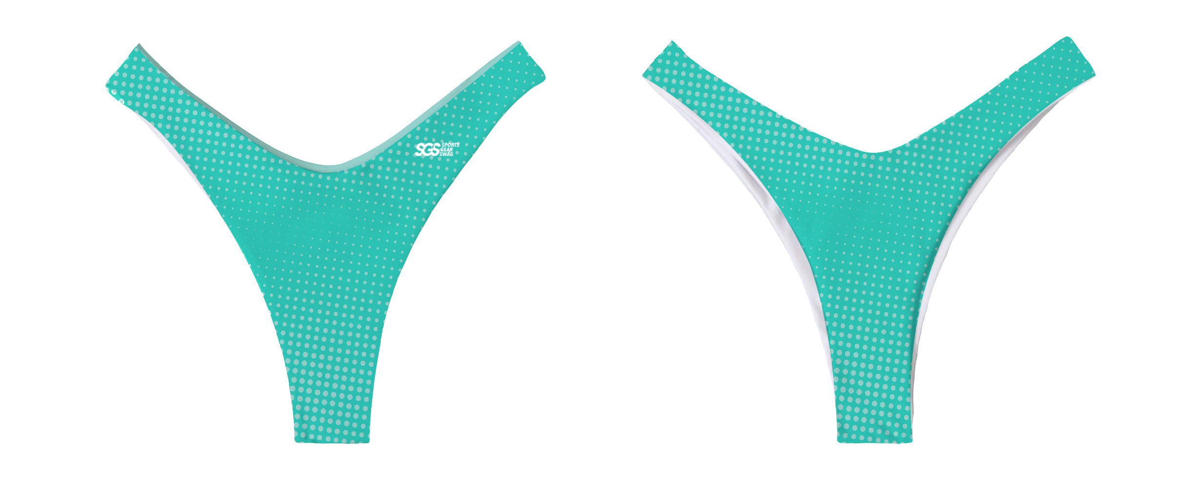 Custom two-piece bikini medium cut sassy aqua - Swimming-tops