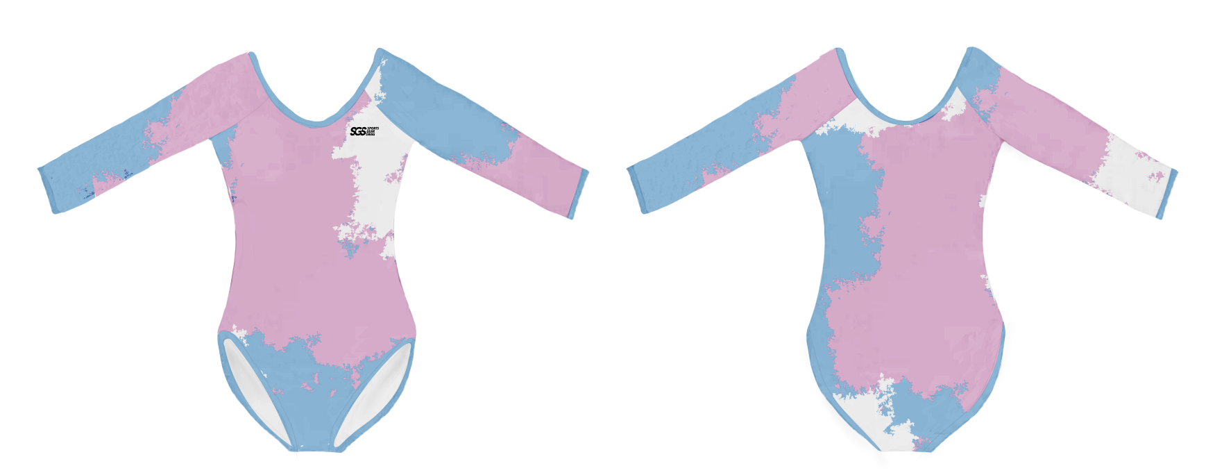 Custom youth long sleeve bathing suit cloud burst - Swimming-bathing-suits