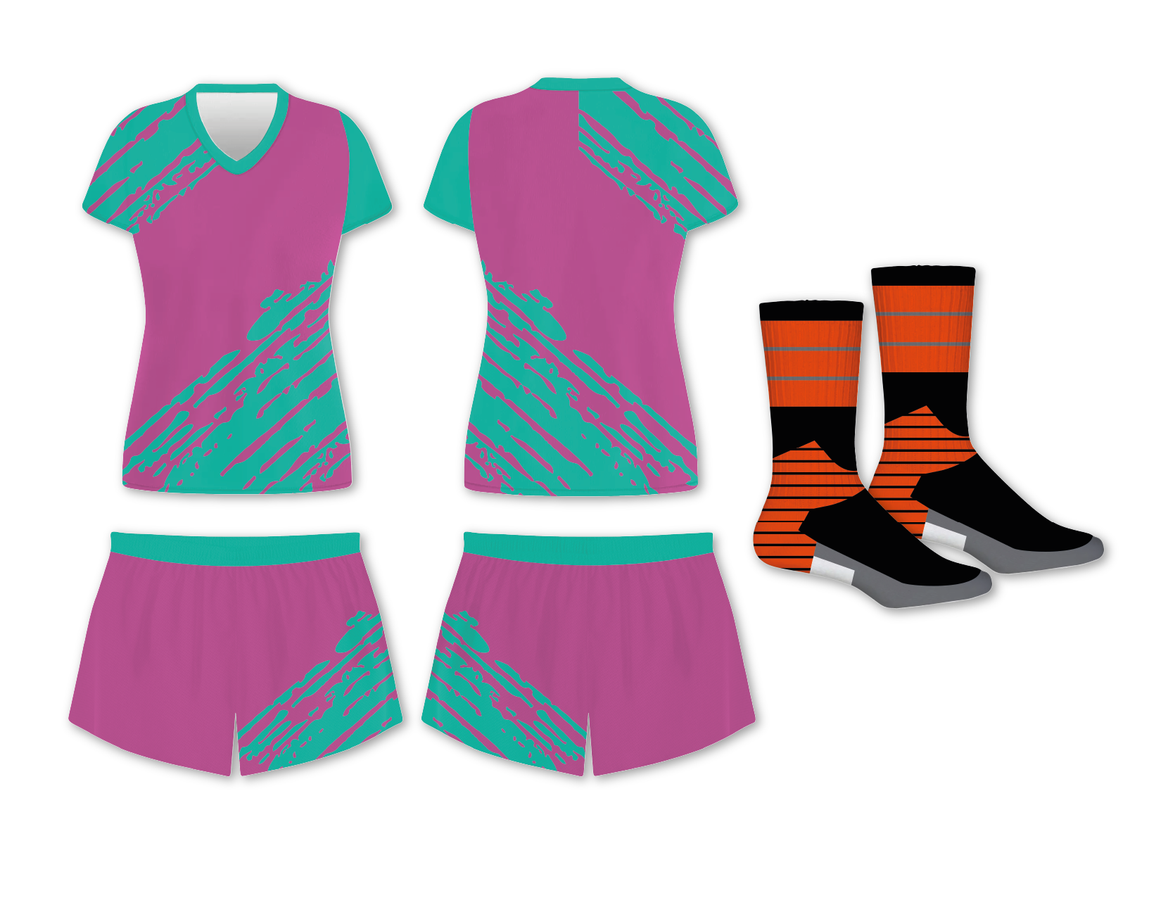 Custom simple abstract adult youth volleyball jersey - Jersey