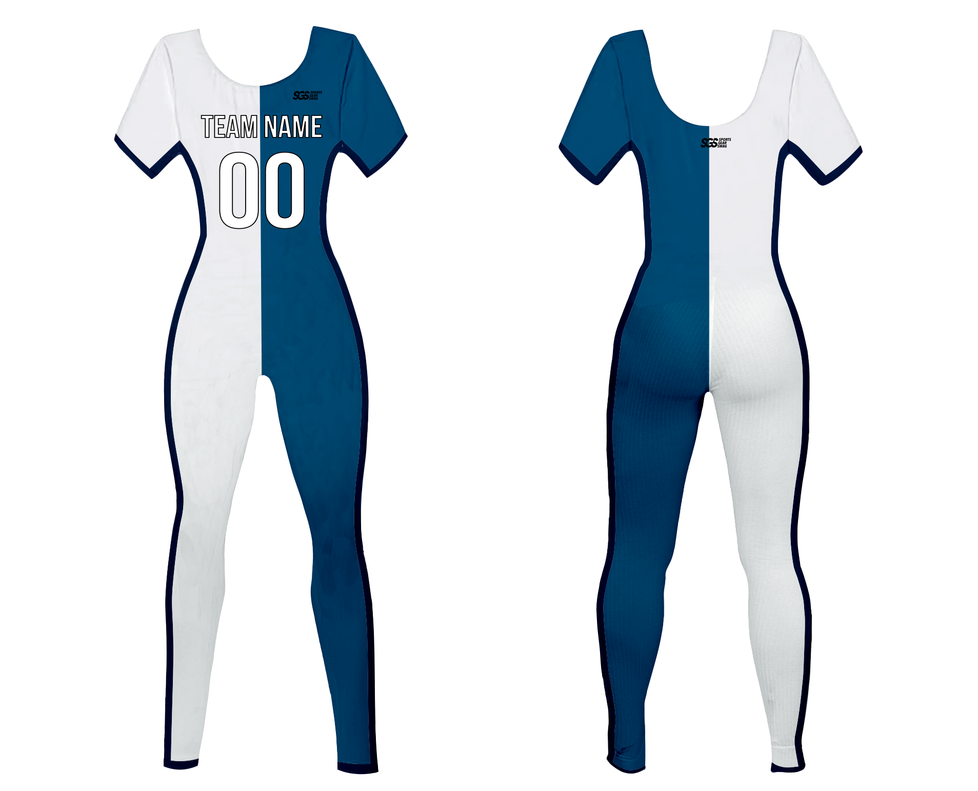 Custom women short sleeve dance bodysuit frostline sync - Dance-bodysuits