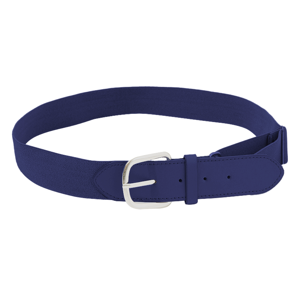 Navy blue adult youth unisex baseball leather belt - Baseball-belts