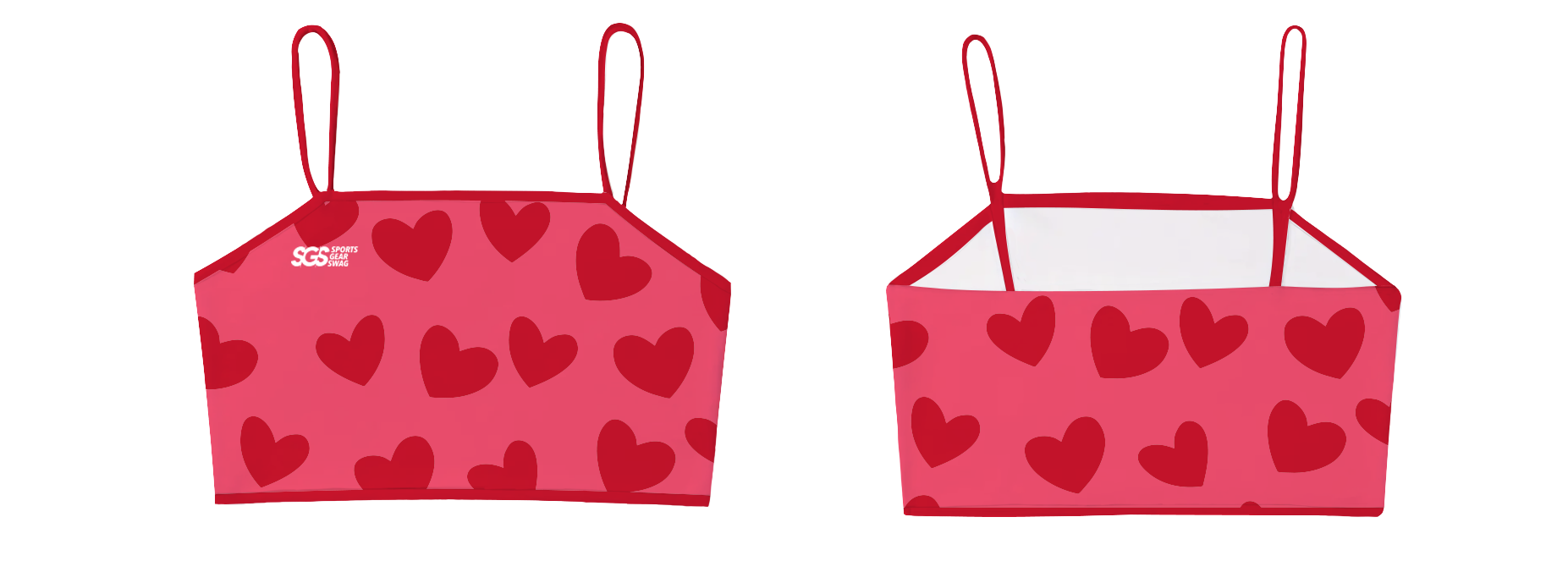 Custom two-piece sporty bathing top cupid’s wave - Swimming-tops