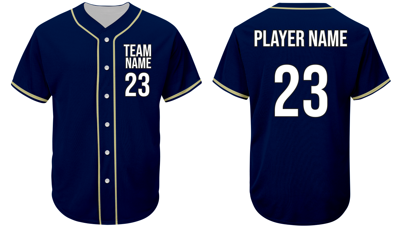 Custom indigo adult youth unisex full buttons softball jersey - Jersey