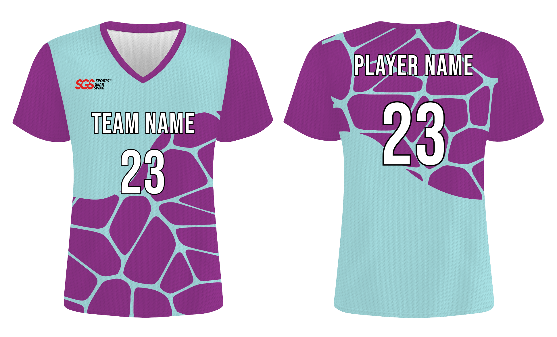Custom half design shapes adult youth soccer jersey - Jersey