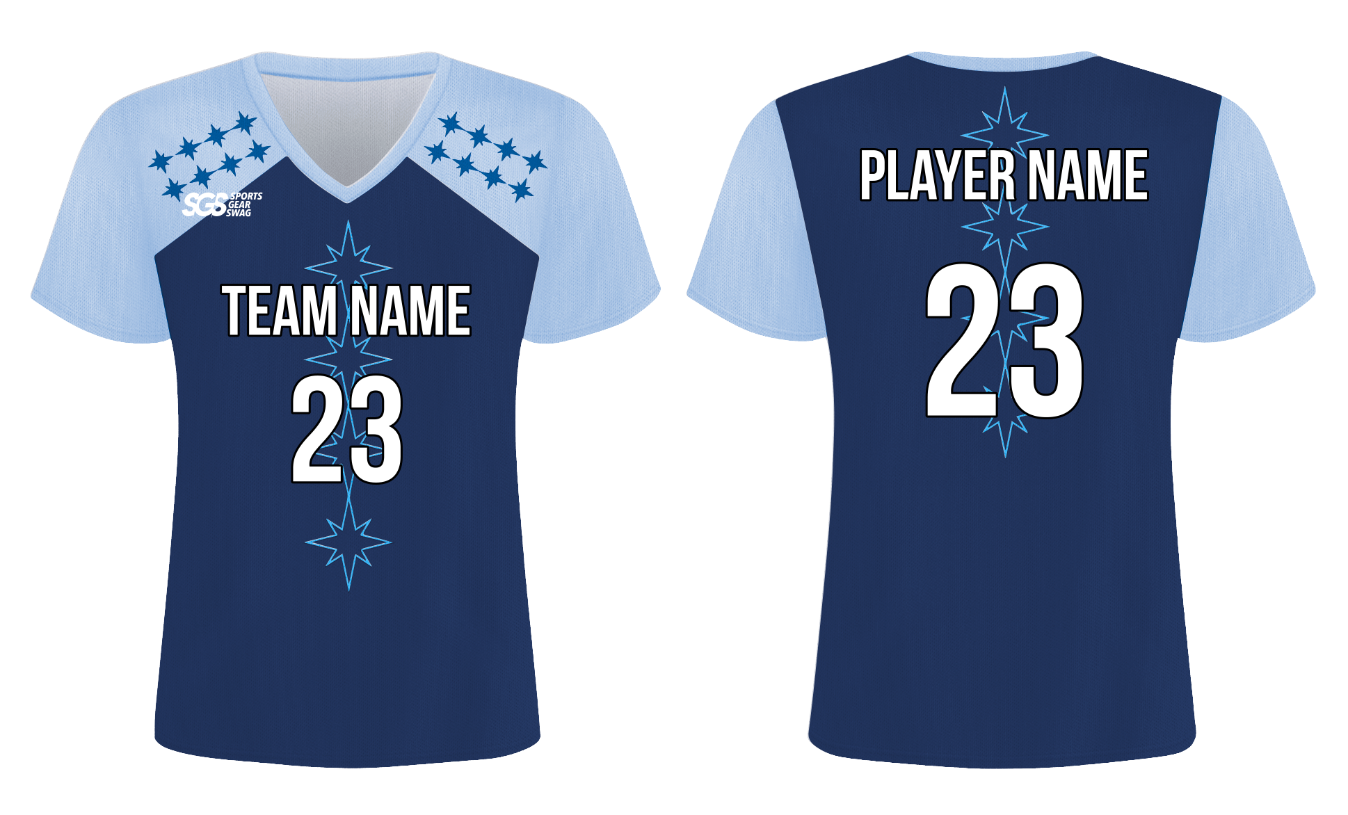 Custom center strip stars adult youth soccer jersey - Jersey