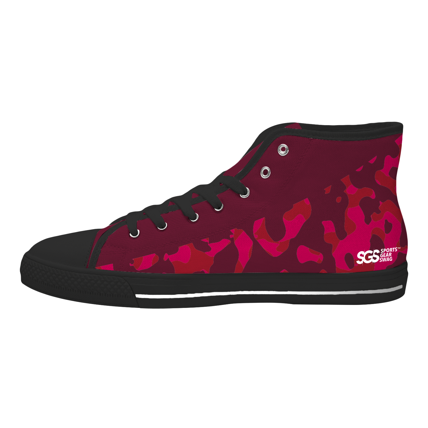 Custom high top canvas shoes black urban stealth - High-top-shoes