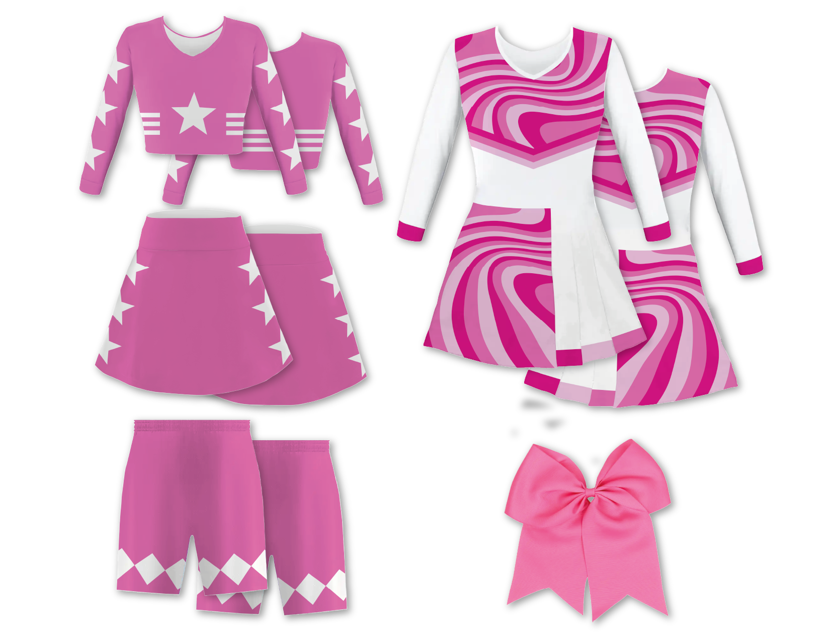 Custom lovely star adult youth unisex cheerleading long sleeve jersey - Jersey