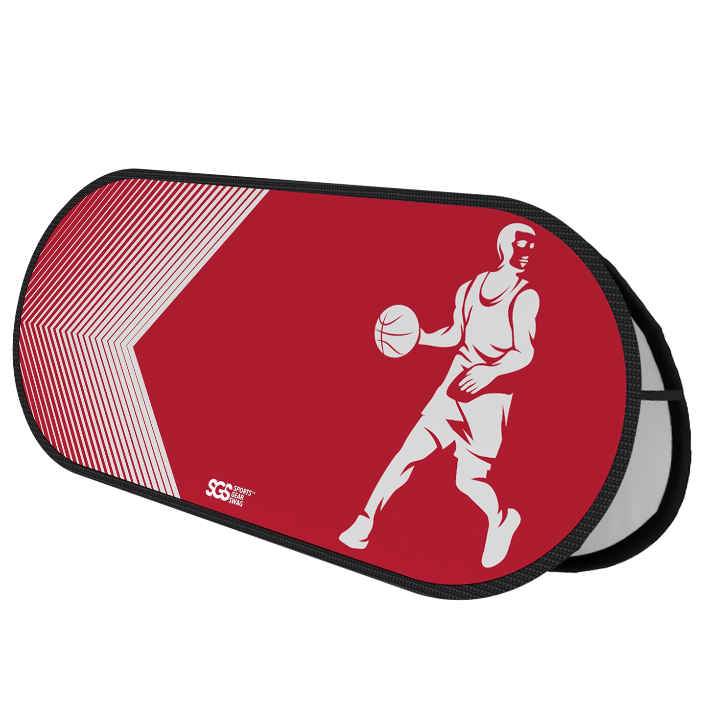 Custom popup banner basketball action red horizontal - Popup-banners