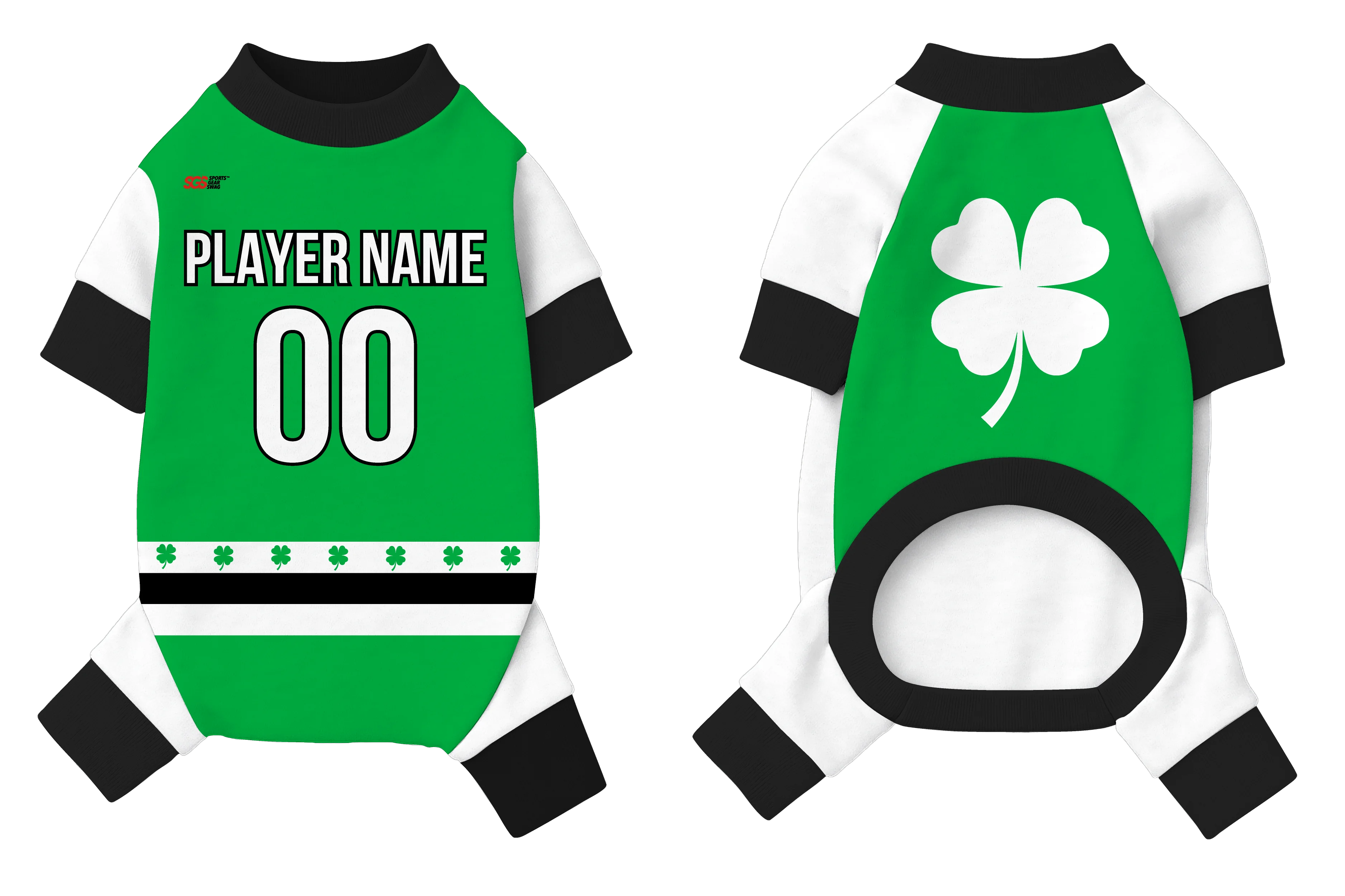 Custom pet holiday pajama green grind - Pets-pajama