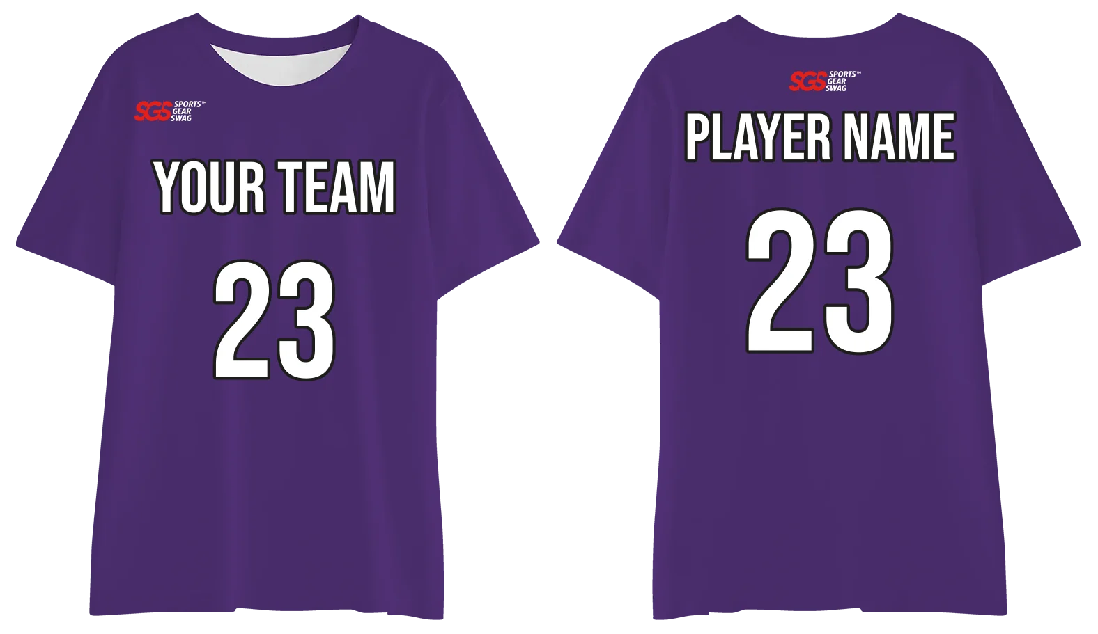 Custom purple adult youth unisex short-sleeve comfort t shirt - Jersey