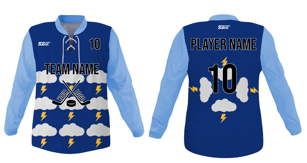 Custom  cloudly youth unisex hockey jersey laces - Jersey