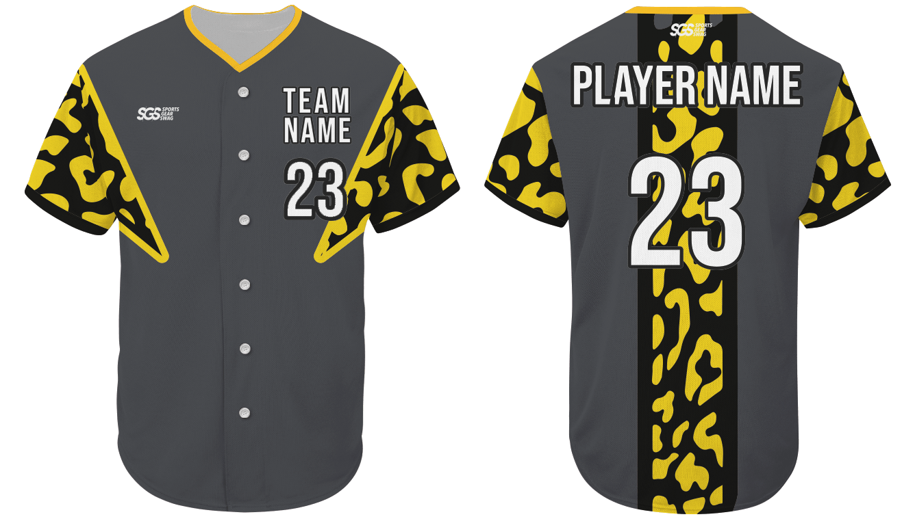 Custom cheetah strip animal adult youth unisex baseball jersey - Jersey