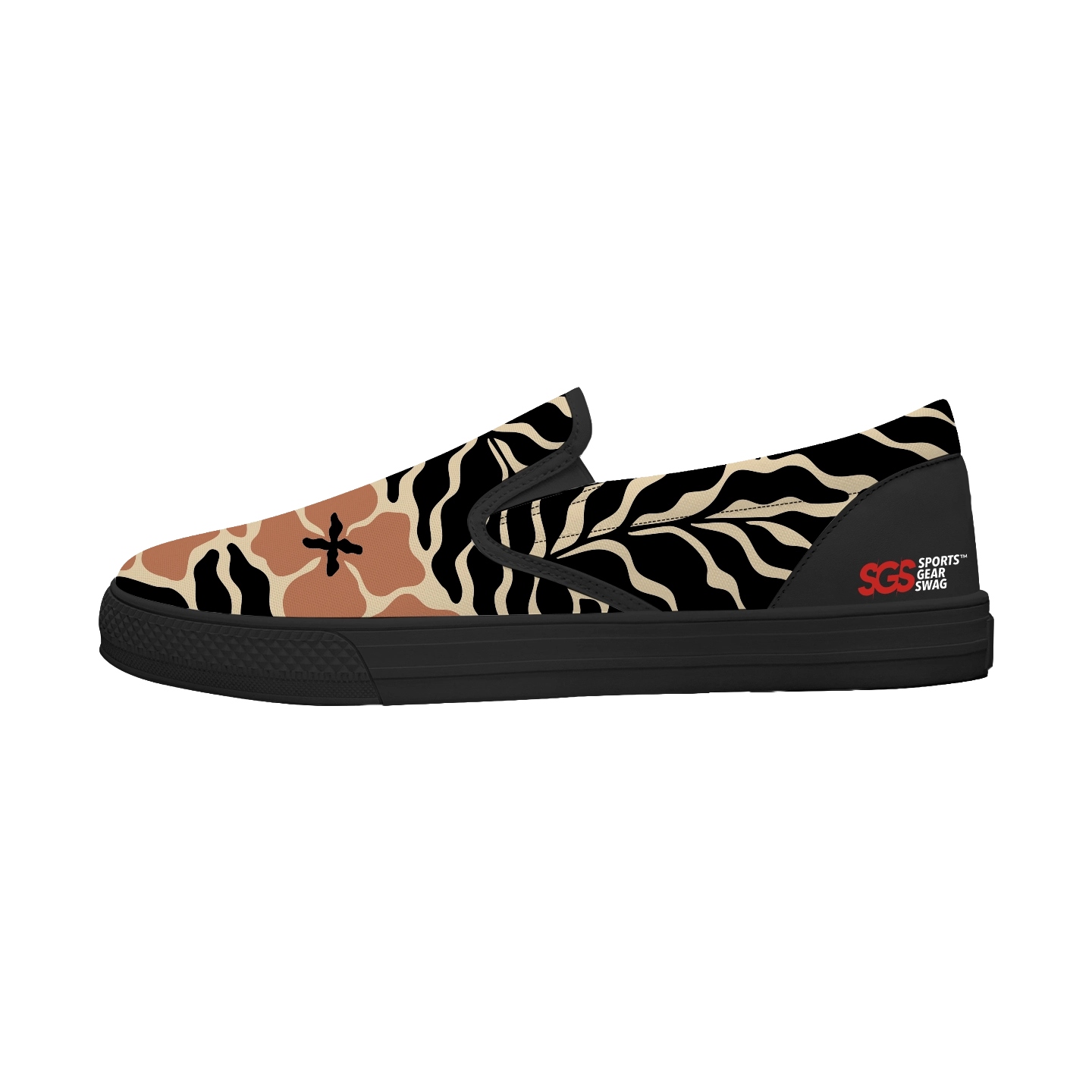Custom slip on shoes black terra - Slip-on-shoes