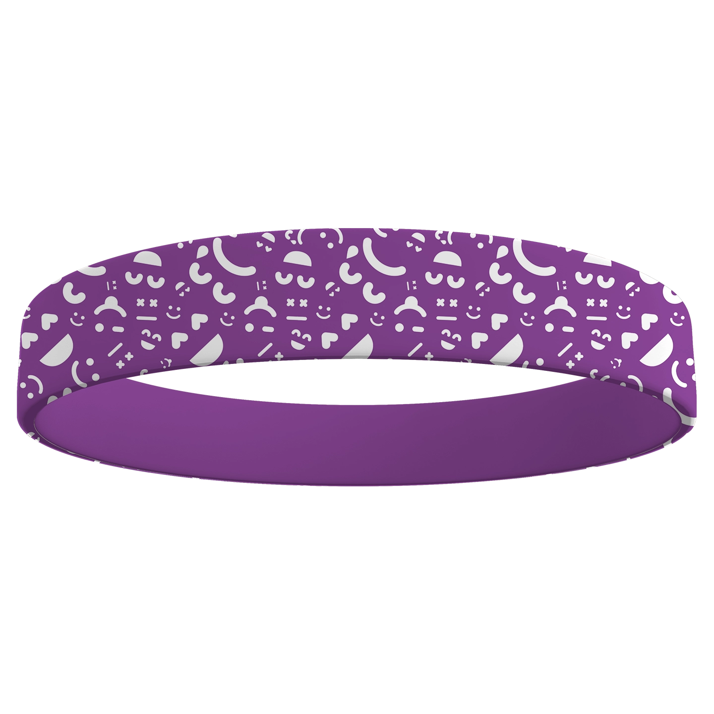 Custom wristband silicone shapes purple icons - Wristbands