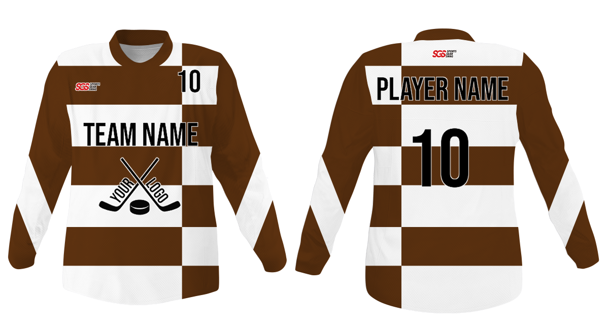 Custom rectangular stripe youth unisex hockey jersey - Jersey