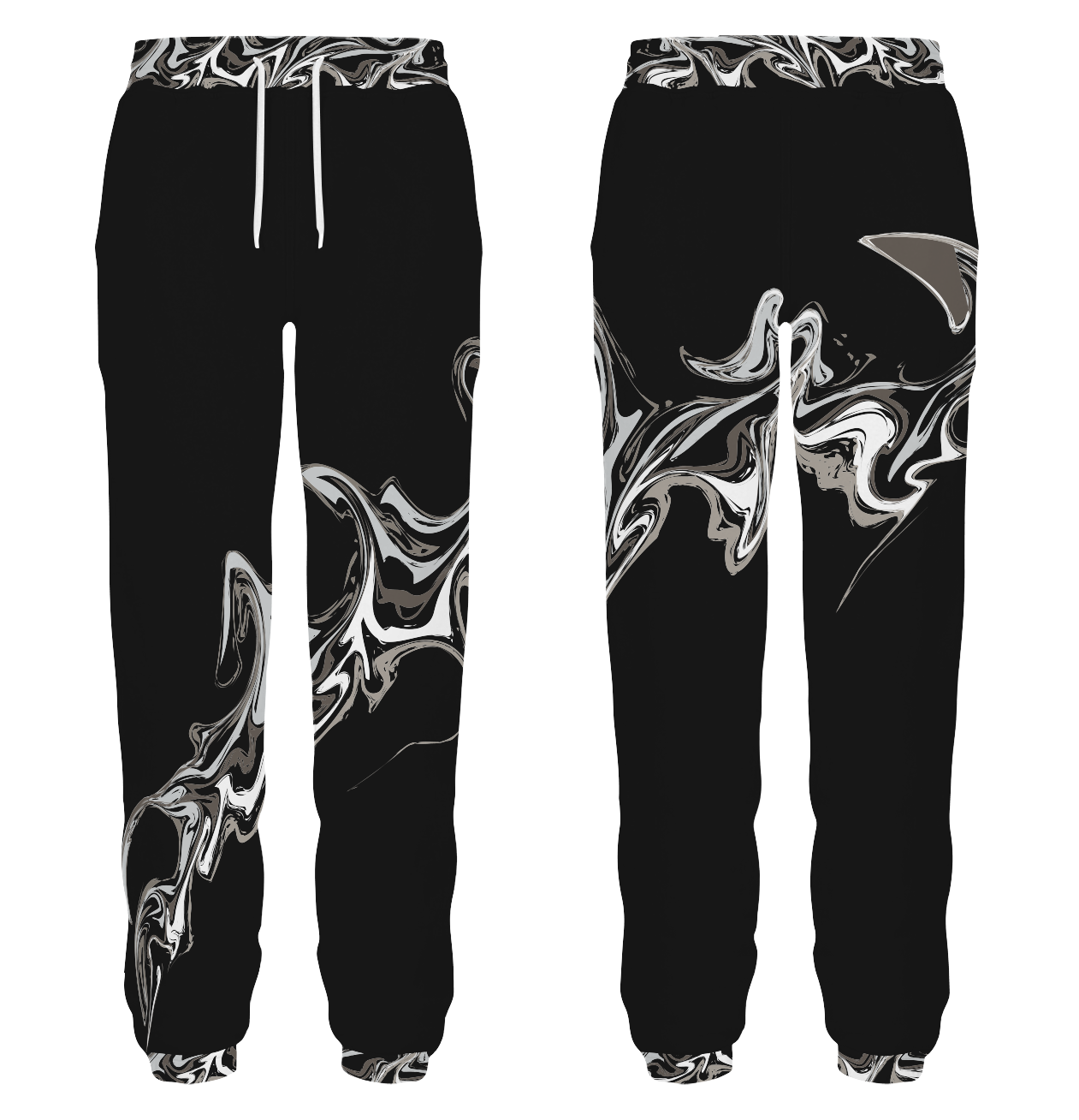 Custom dance joggers adult youth unisex white splatter - Dance-joggers