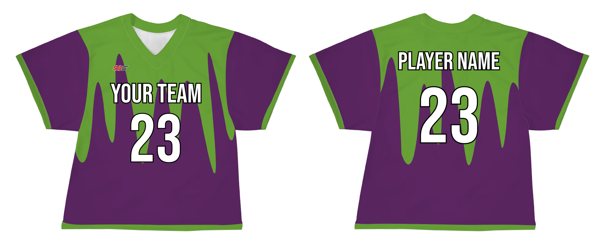 Custom zig zag solids adult youth unisex lacrosse jerseys - reversible uniform - Jersey