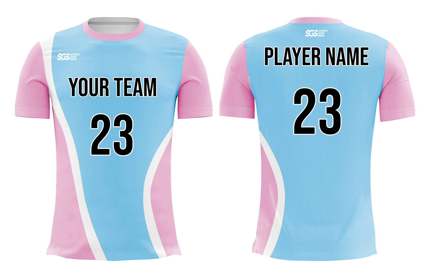 Custom sky blue solids adult youth volleyball unisex jersey - Jersey